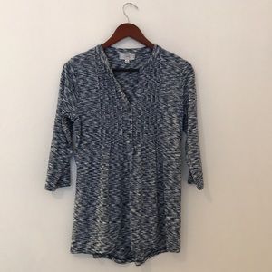 BLUE & WHITE STRIP BUTTON DOWN TOP!